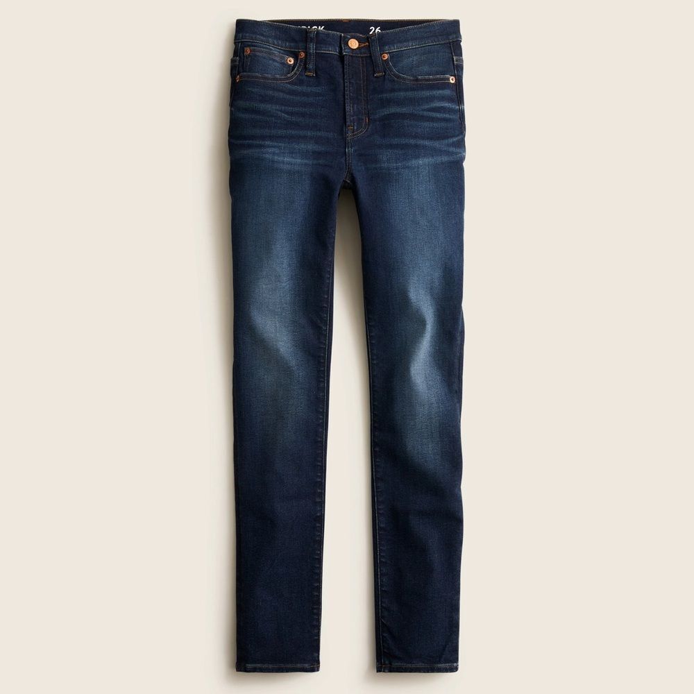 J.Crew 9" high-rise toothpick jean in Blue Harbor wash 25